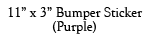 11"x3" Bumper Sticker (Purple)